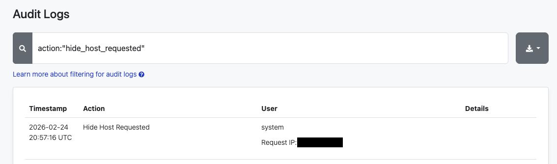 Hide_Host_Requested