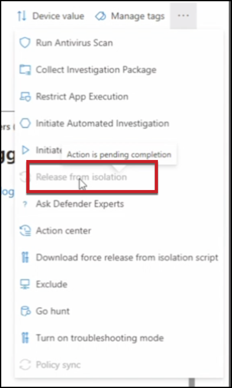 Release Isolation